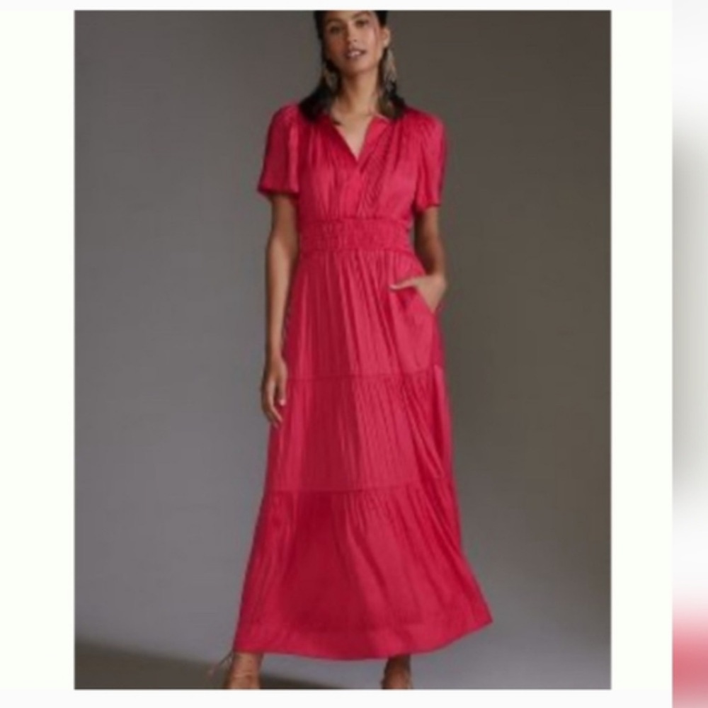 Anthropologie Somerset Maxi Dress in magenta